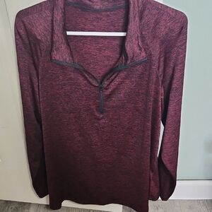 Women's Burgundy Quarter-Zip Pullover